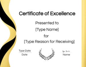 Certificate template