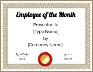 award certificate template