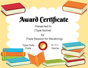 Reading Award