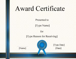 Certificate Template Word