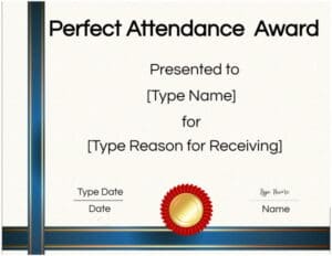 Attendance template